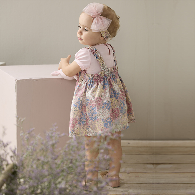 PIPPY 清新小碎花優雅吊帶裙三件組禮盒 粉