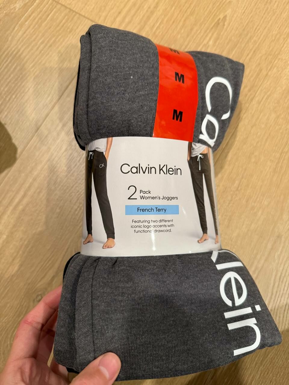 [USW] CALVIN KLEIN 2 PACK WOMEN'S JOGGERS,GREY/BLACK, 1580761-GREY/BLACK (UZZ238)