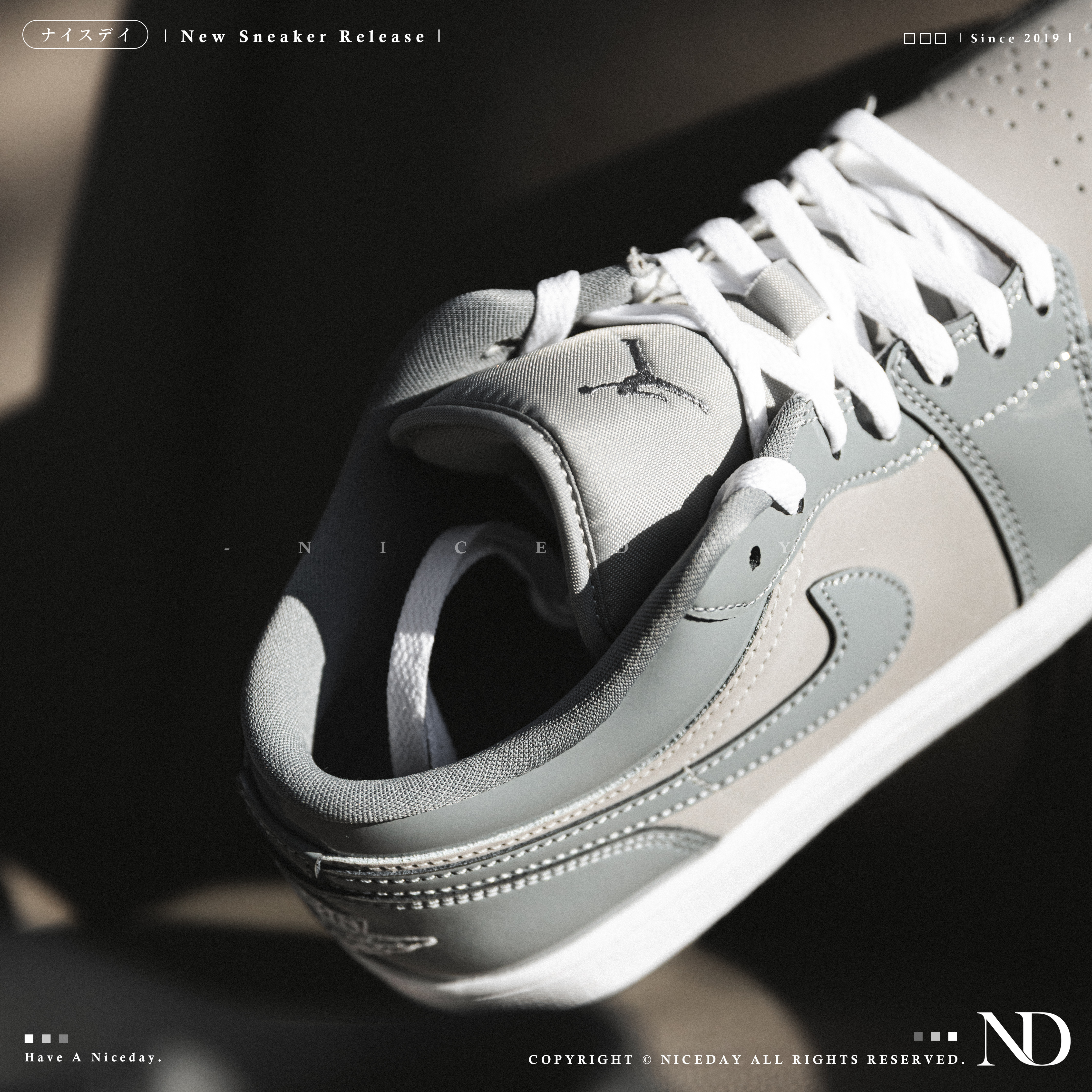 NICEDAY 現貨 Air Jordan 1 Low 酷灰 灰 男女尺寸 HF3148-011