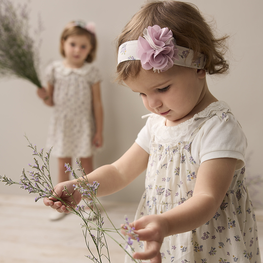 PIPPY優雅小碎花吊帶裙三件組禮盒 米白