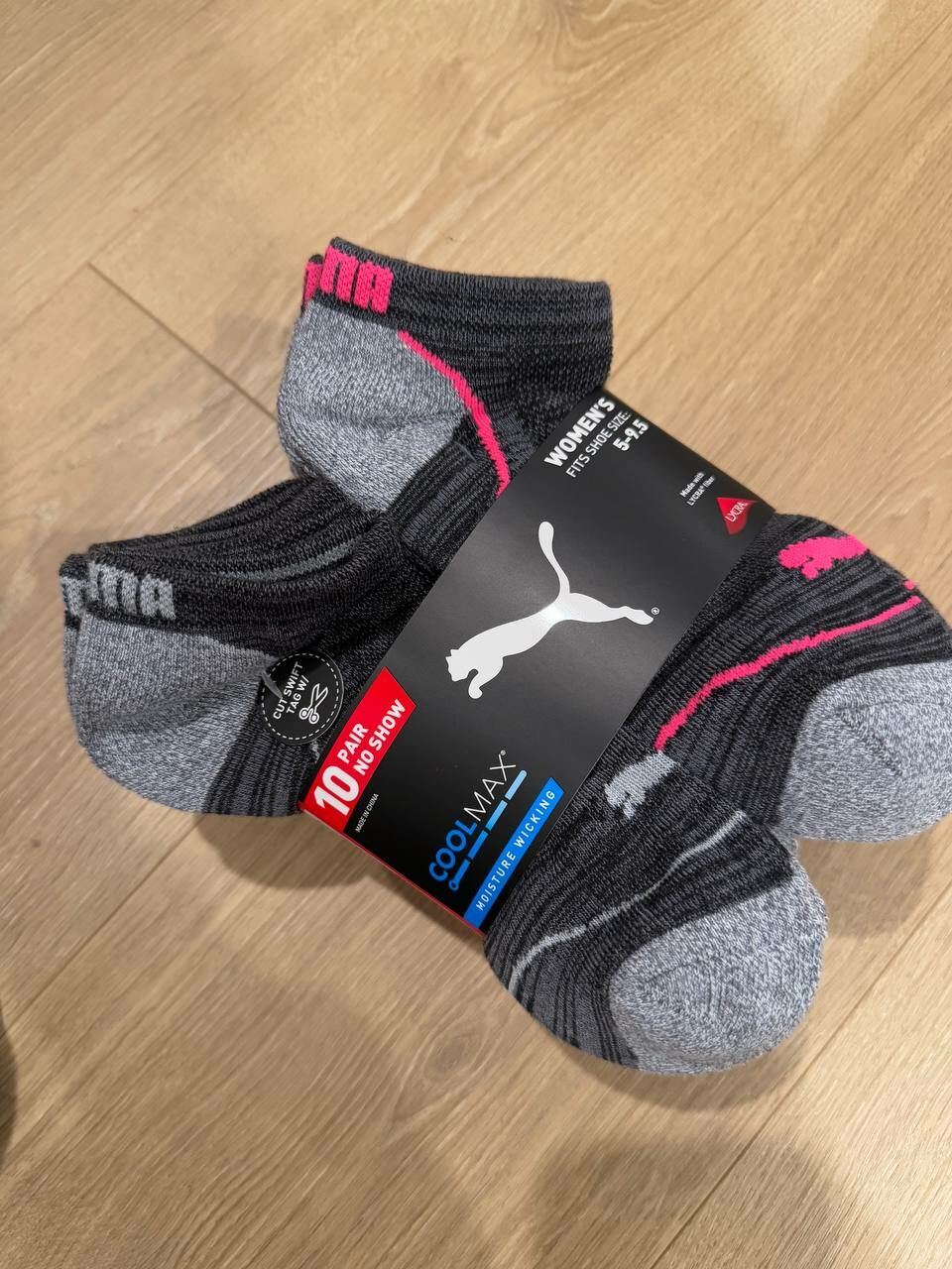 [USW] PUMA 1489814 10 PAIR NO SHOW WOMEN'S SOCK, 888435268925 (UZZ241)