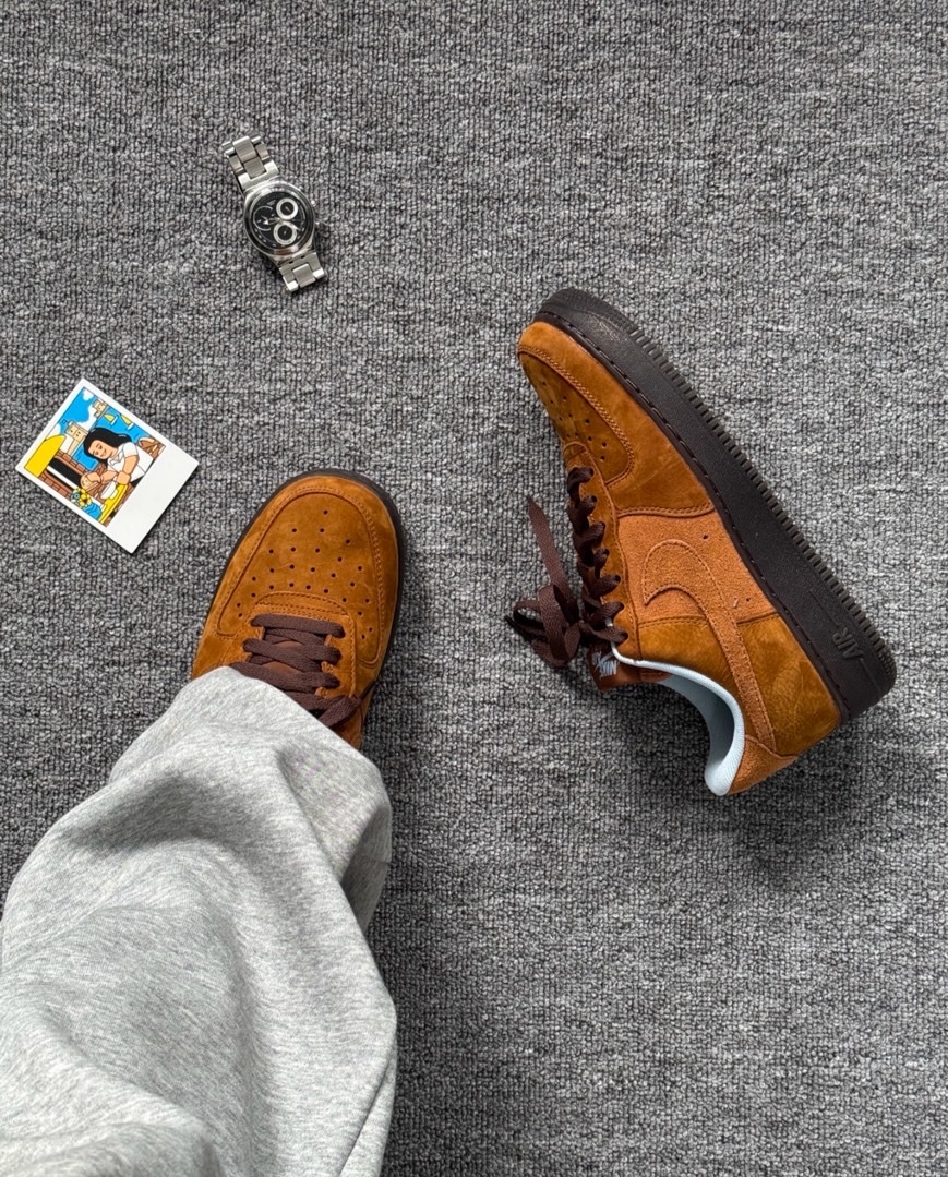 Nike Air Force 1 "Light British Tan" 深咖啡 麂皮 男鞋 IB4617-222