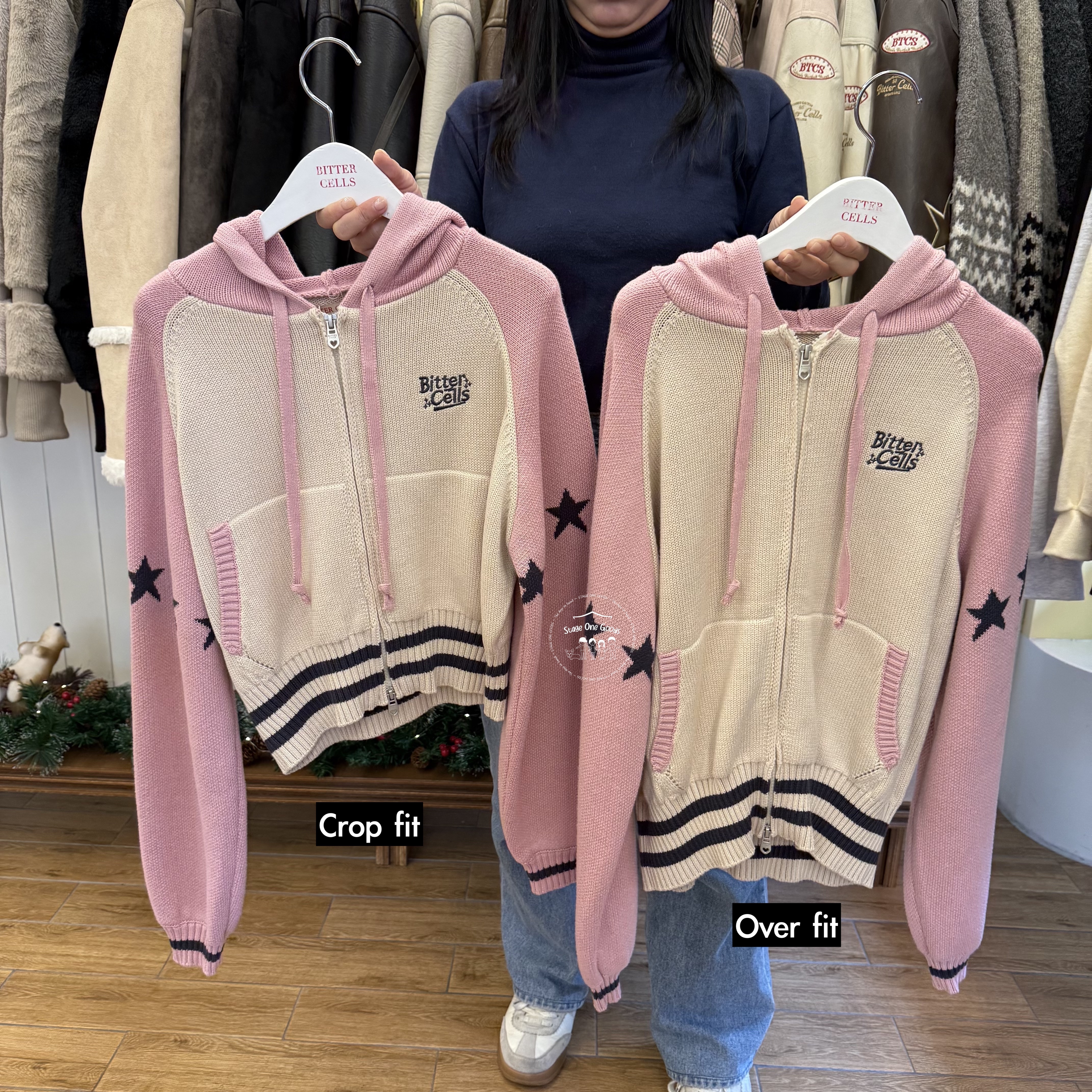 ◇BITTER CELLS◇ 3Star Sweat ShirtRed SWEATSHIRTS - 비터셀즈(bittercells)