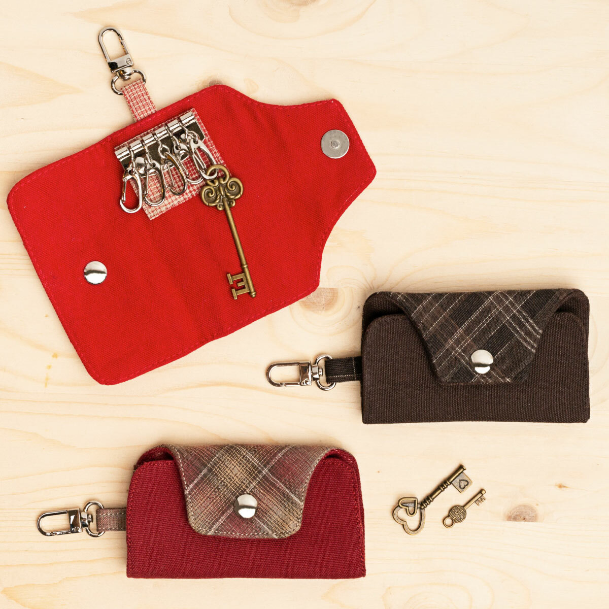 時尚品味鑰匙包【現貨成品】有9色可選購