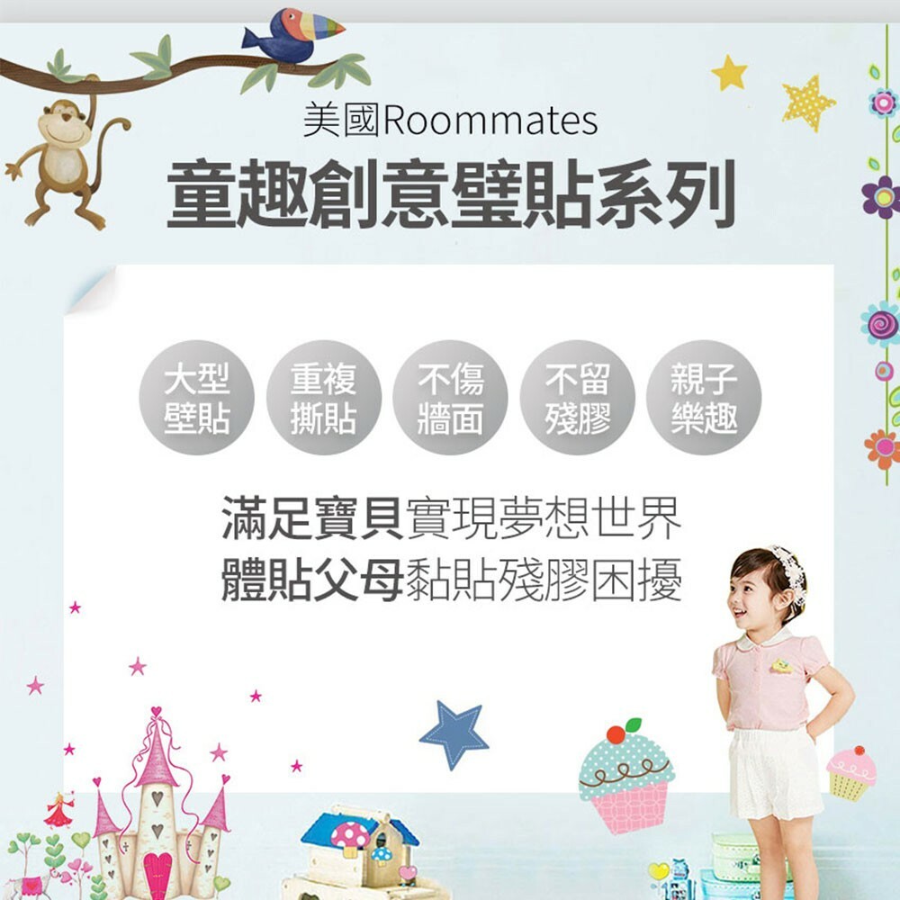 【美國RoomMates】童趣創意壁貼-卡通