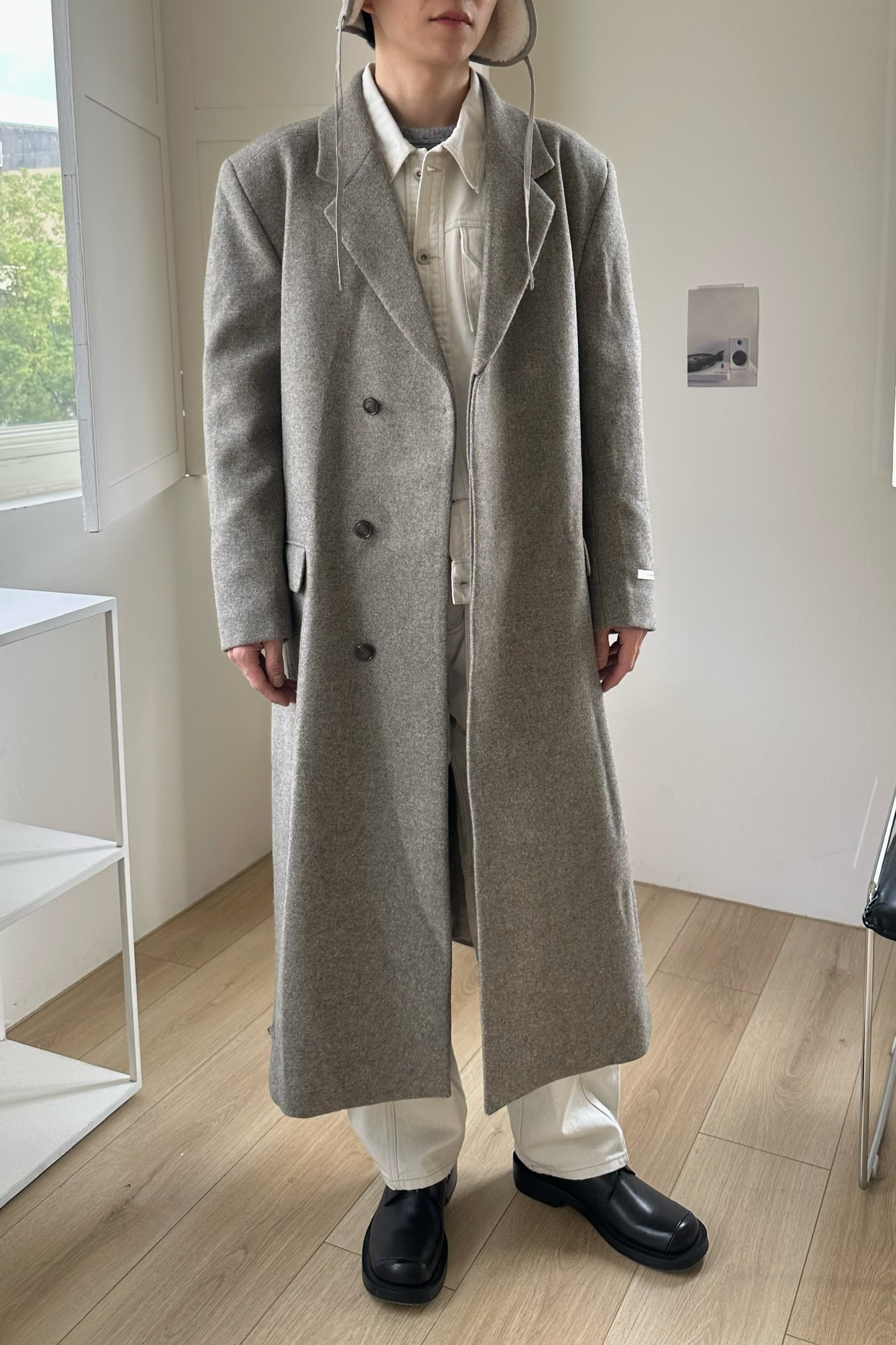 特殊色羊毛呢大衣