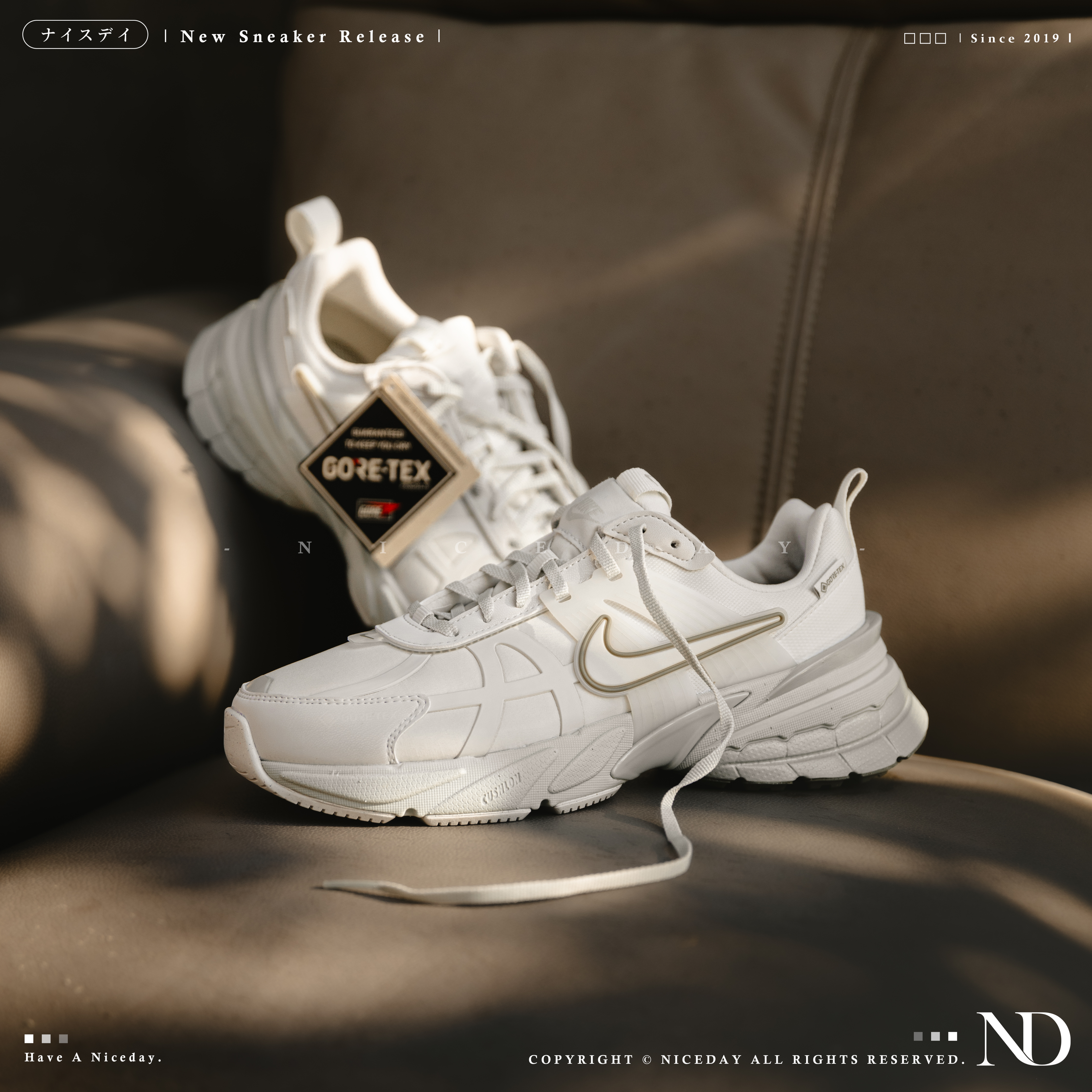 NICEDAY 現貨 Nike V2K Run Gore-Tex 全白 防潑水 女款 FZ2622-004