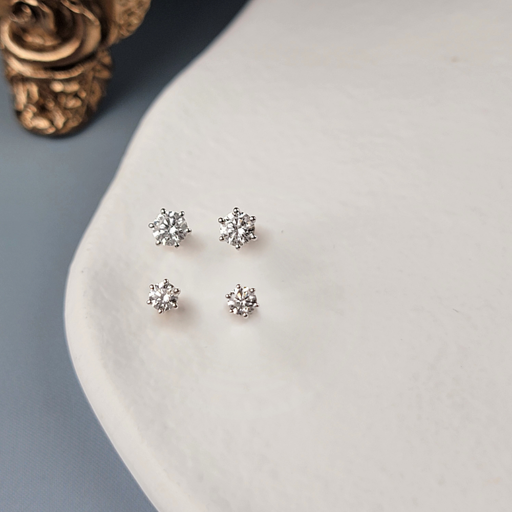 【me.luxe】鉑金LAB鑽石20分耳環 / 40分耳環