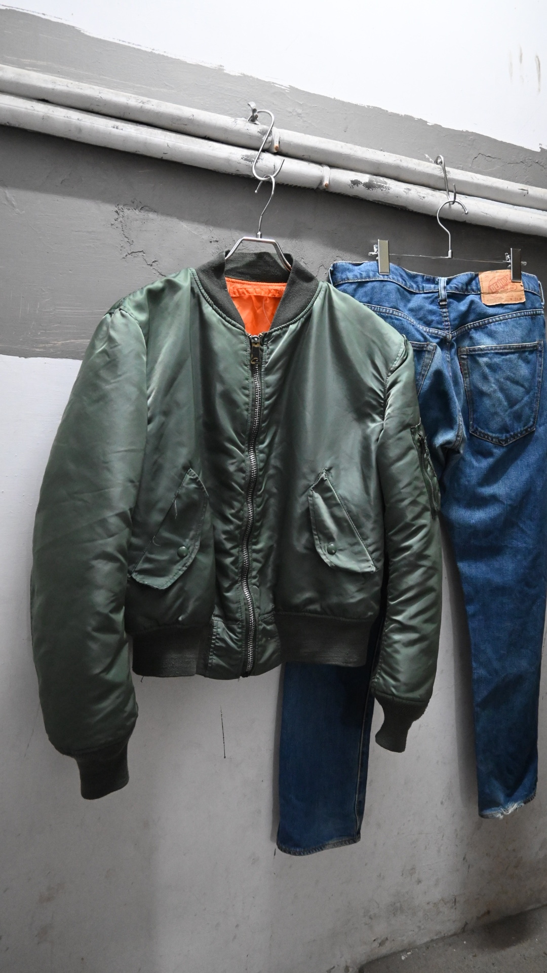 90s ALPHA MA-1 Jacket *Back Logo（Made in USA）