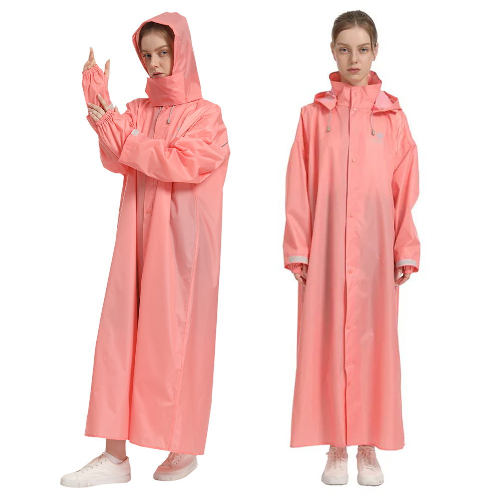 【FAIRRAIN】三度空間背包型連身式雨衣－珊瑚粉