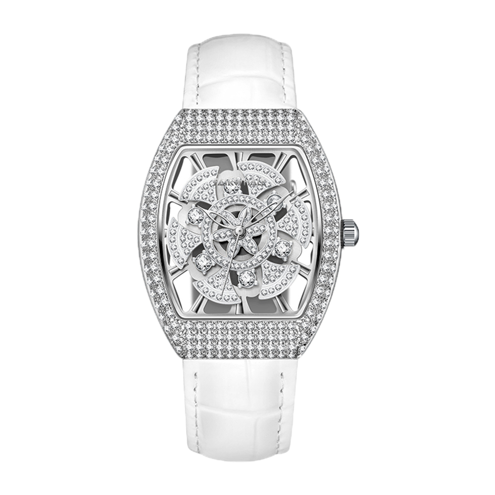 【Mark Fairwhale 馬克菲爾】FW-3560 鑲崁 鑽圈設計 酒桶款 高雅 女士 手錶-