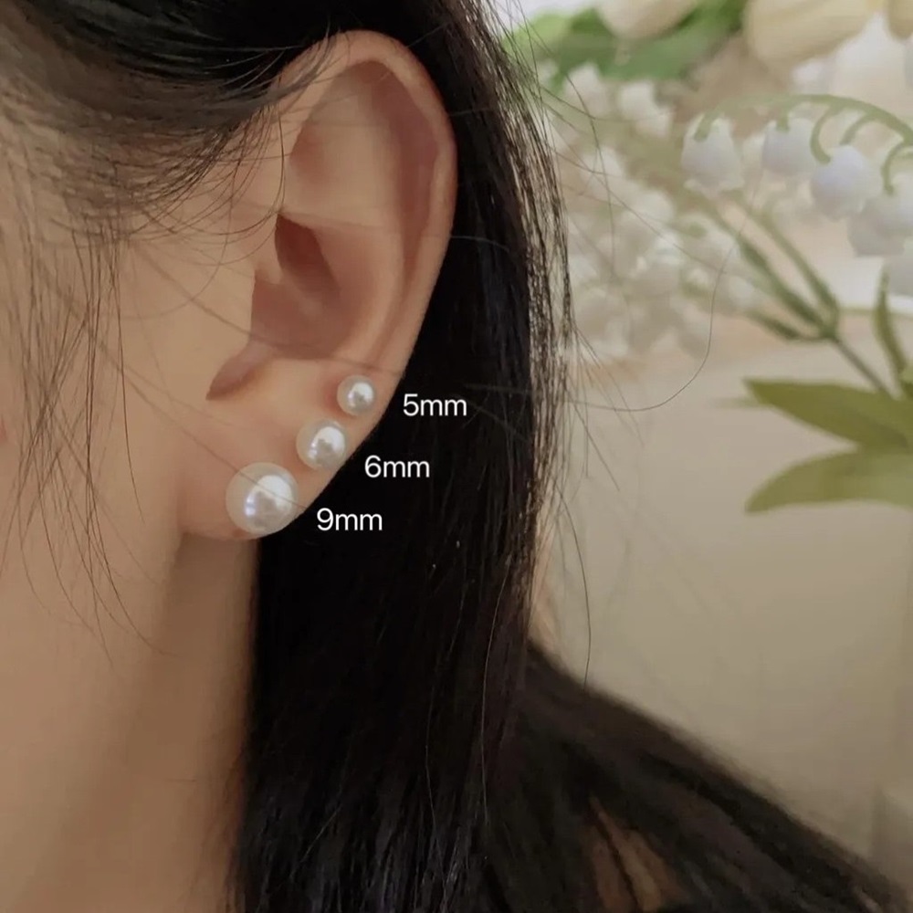 【me.luxe】K18單純珍珠耳環-5.5mm/6mm/8.5mm/9mm
