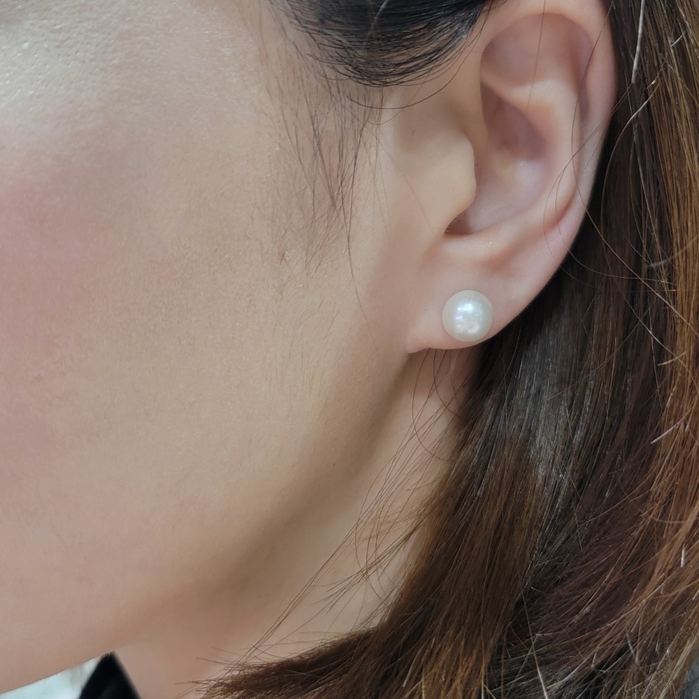 【me.luxe】K18單純珍珠耳環-5.5mm/6mm/8.5mm/9mm