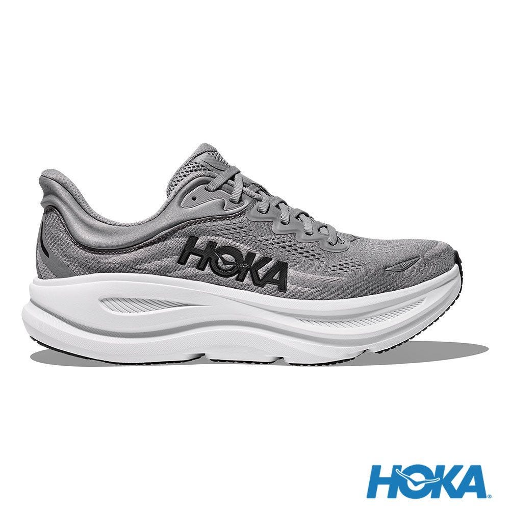 HOKA ONE ONE 男 Bondi 9 X-Wide 超寬楦(4E) 路跑鞋 銀河灰/星球灰