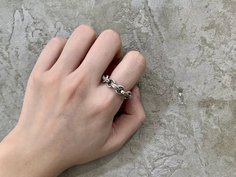 純銀魚鷹絲滑戒指