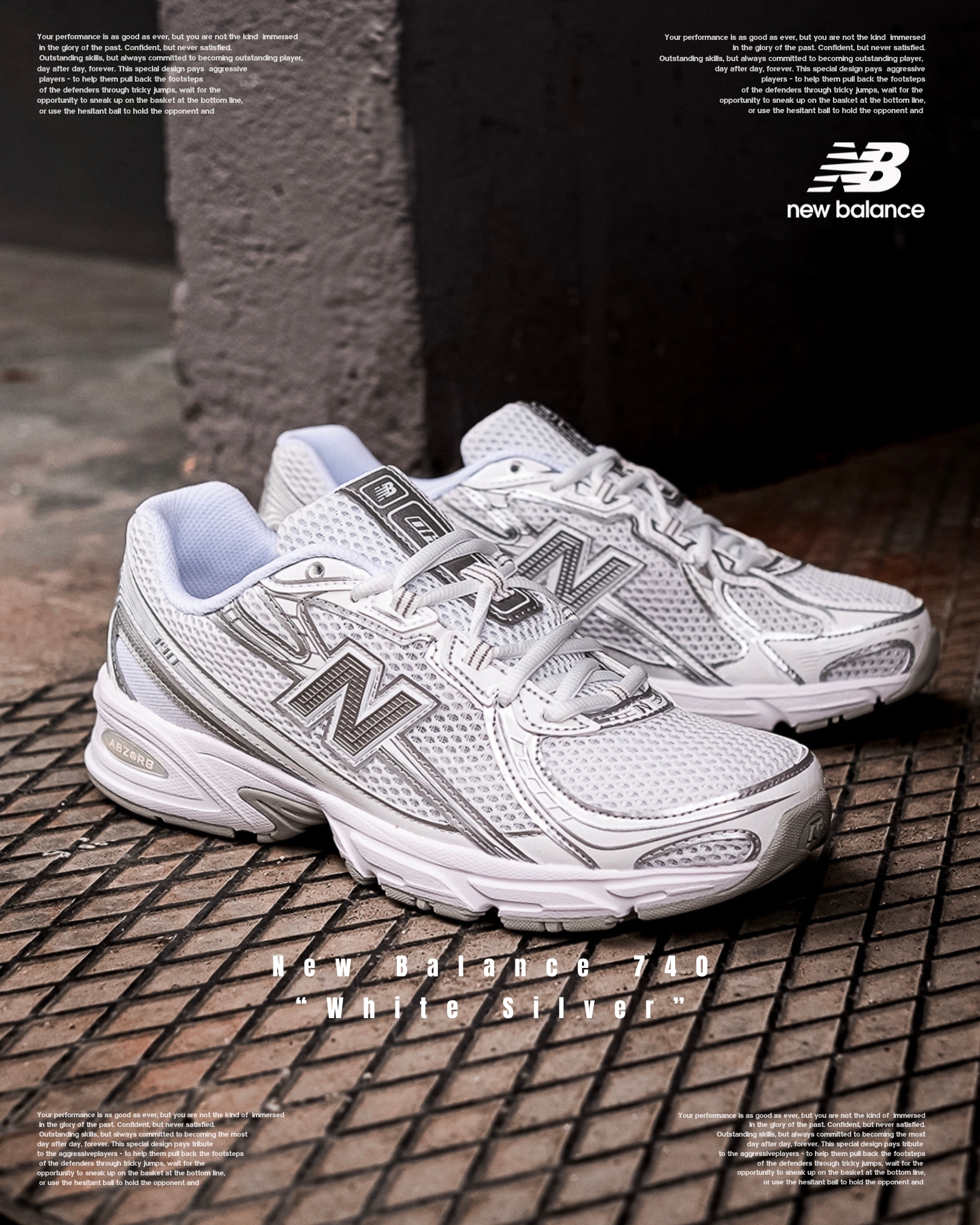 『超限量 夢幻雲白 740 🌫️』New Balance 740 “White Silver”