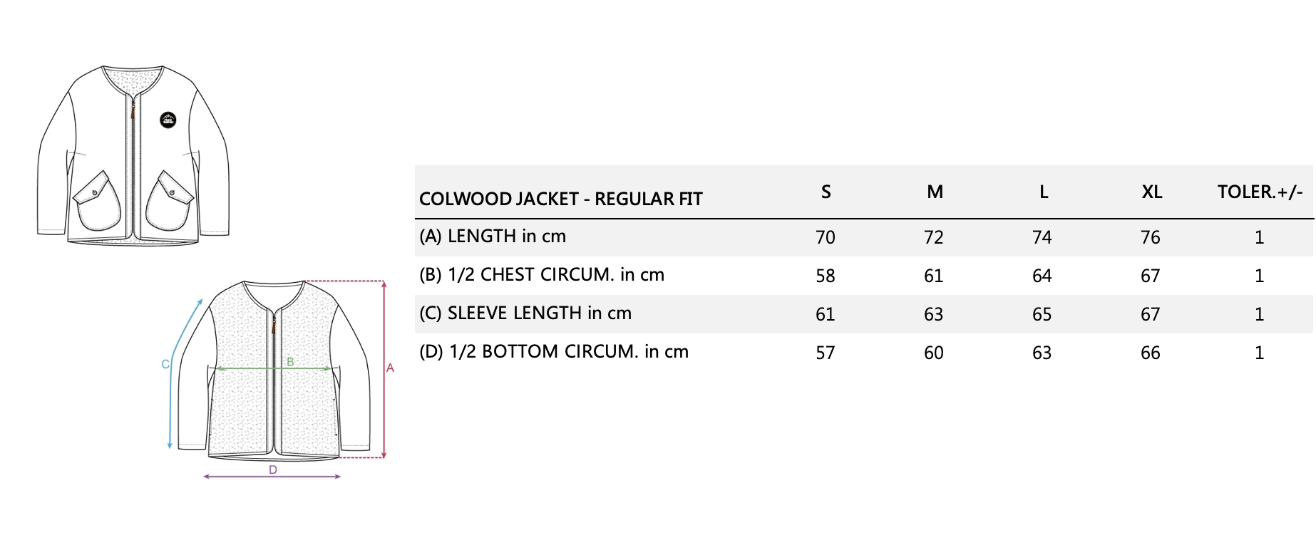 COLWOOD JACKET-SIZE