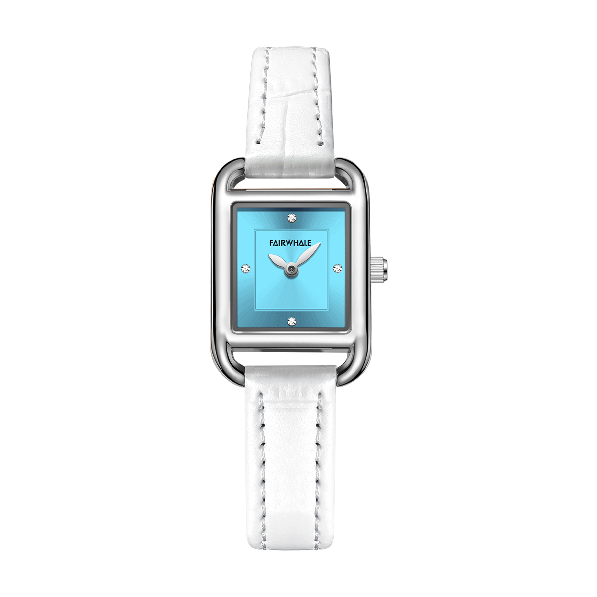 【Mark Fairwhale 馬克菲爾】FW-3570 方圓造型 文雅 感觸 溫潤 皮革 女用 手錶 -