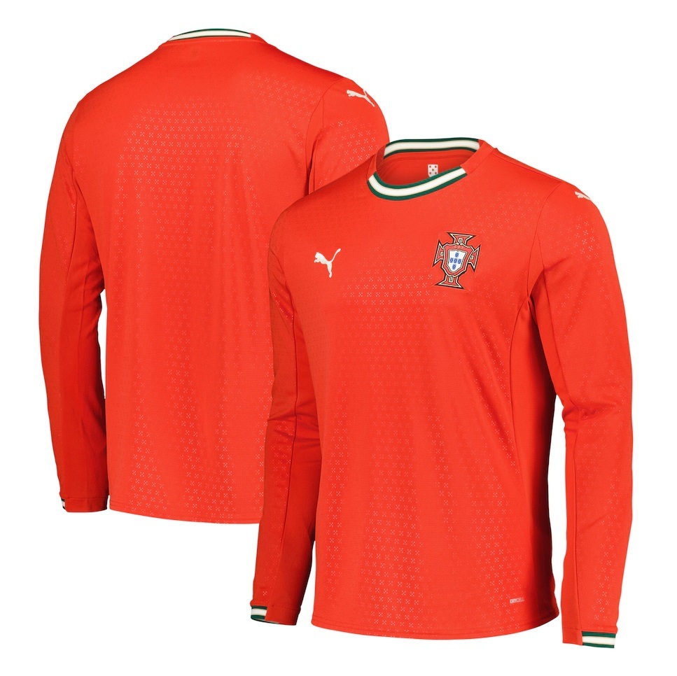 2025葡萄牙國家隊C朗拿度主場長袖球迷版球衣