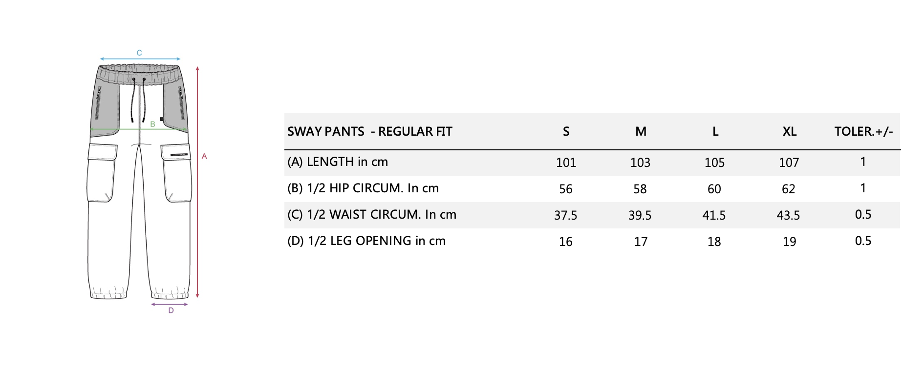 Sway Fleece Pants -SIZE