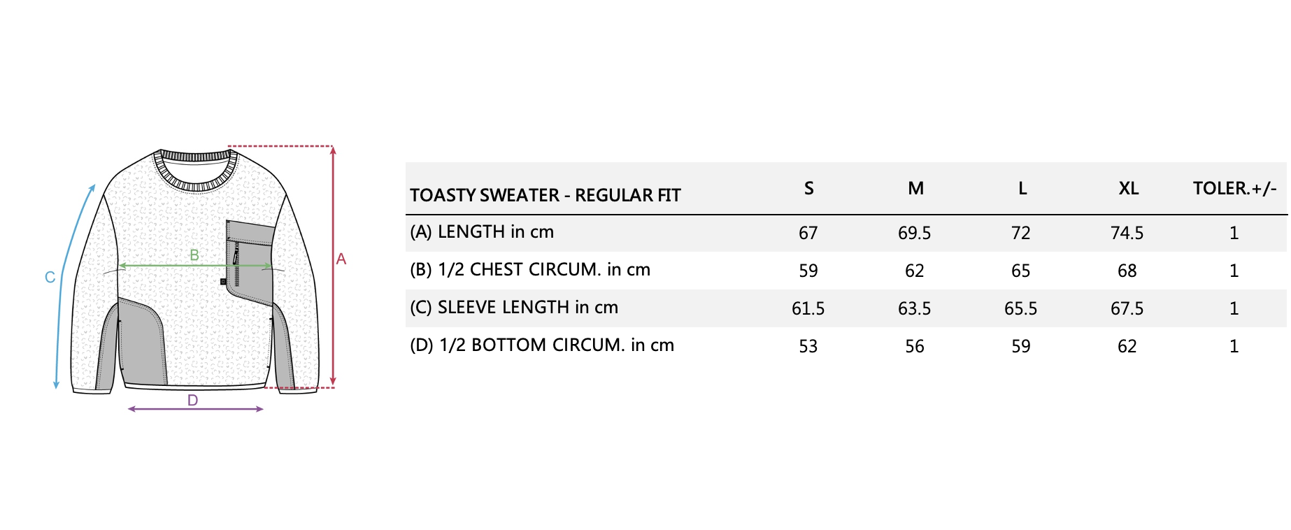 Toasty Fleece Pullover-SIZE
