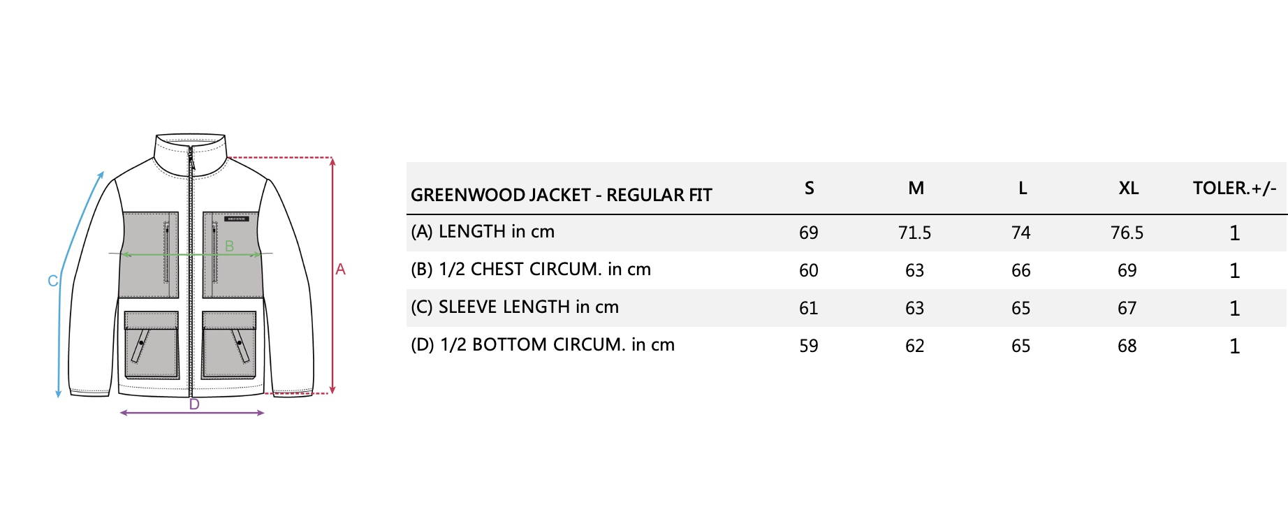 GREENWOOD JACKET-SIZE