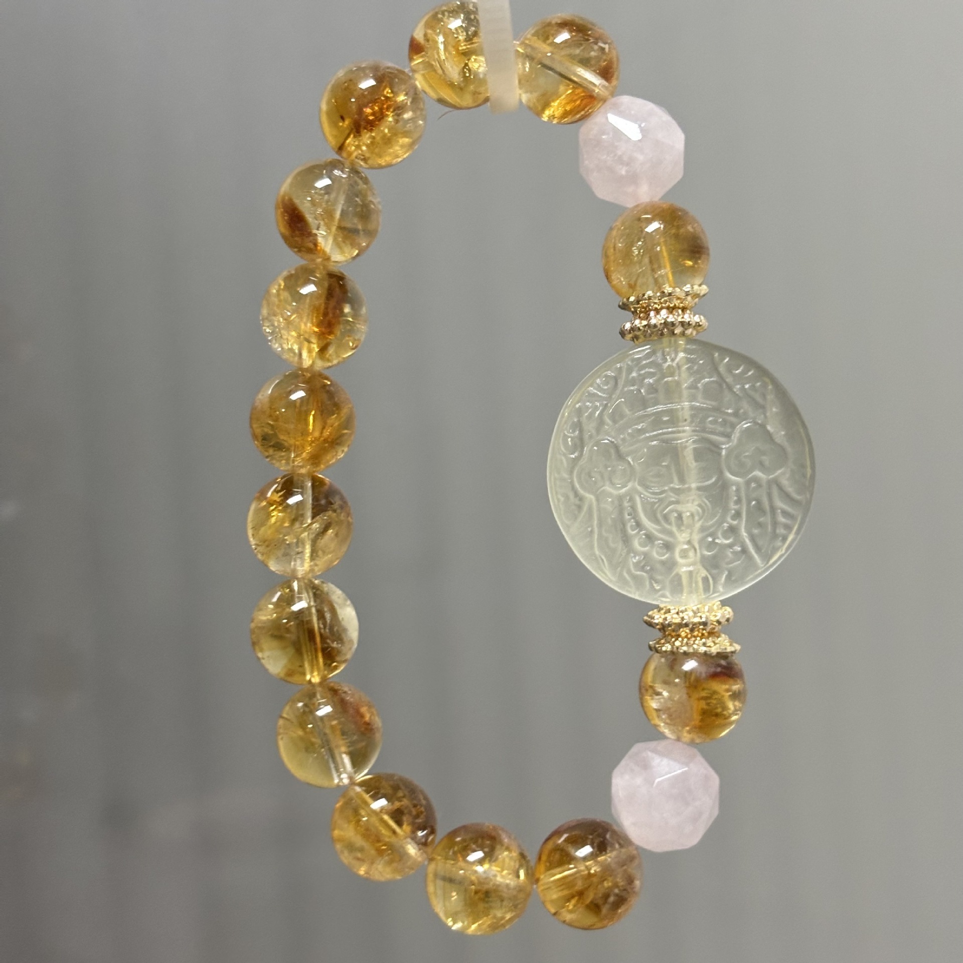 【狐仙】天然黃塔晶(阿賽特黃水晶)招財之神扎基拉姆