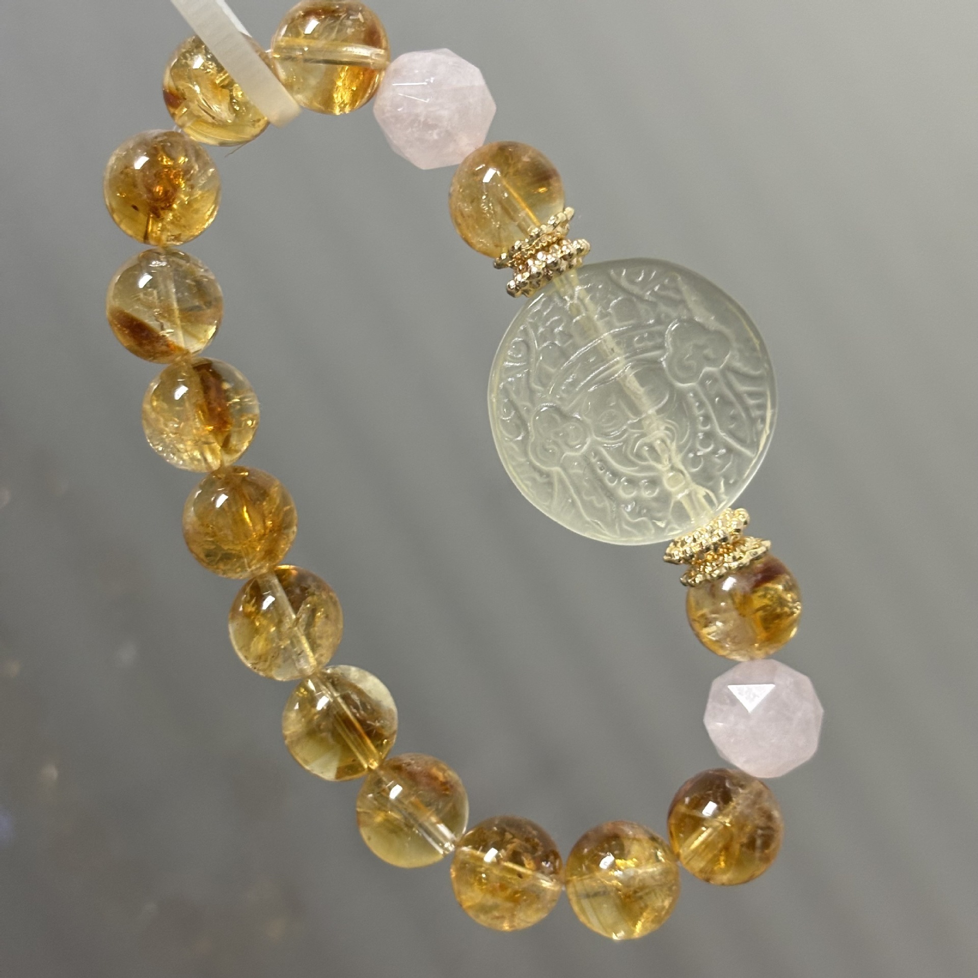 【狐仙】天然黃塔晶(阿賽特黃水晶)招財之神扎基拉姆