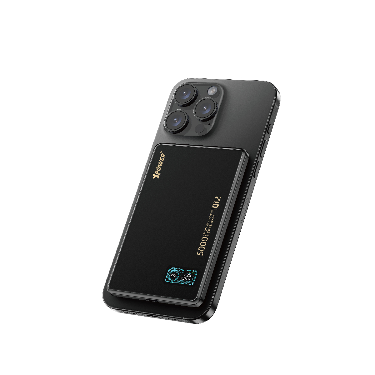 XPower MagDigita5 彩屏顯示磨沙玻璃外殼5000mAh PD3.0+QI2磁吸