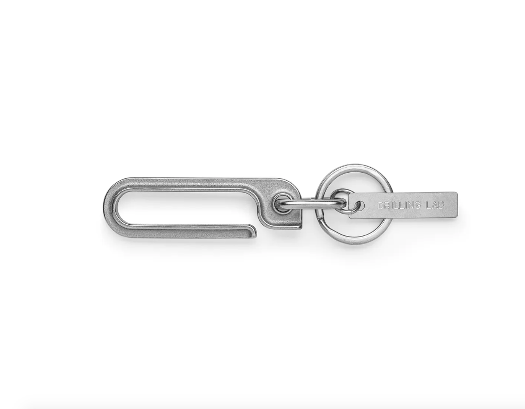 Drilling Lab Framework_Key Chain_Matte Silver