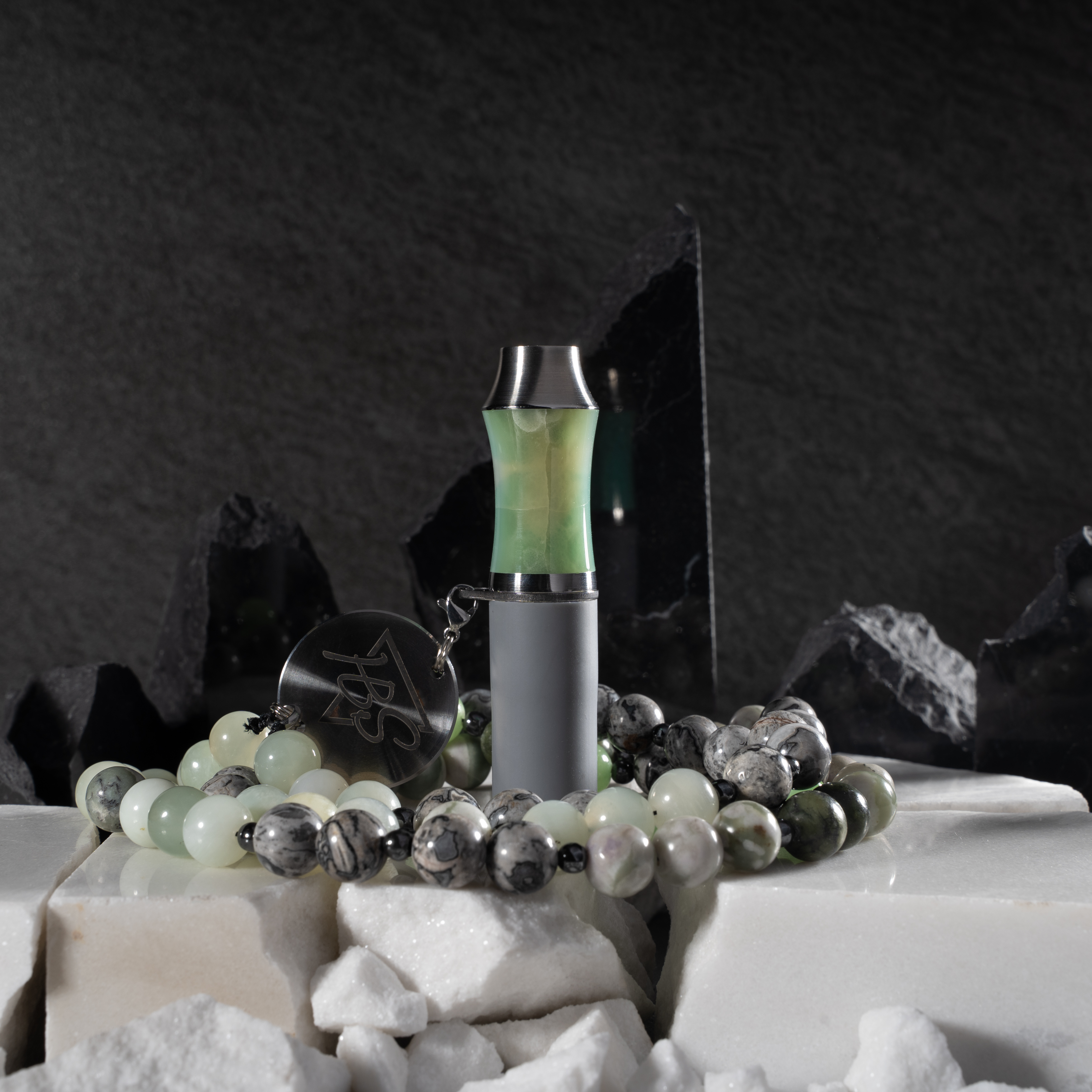 Special Hookah Mouthtip Marble Onyx Green V2