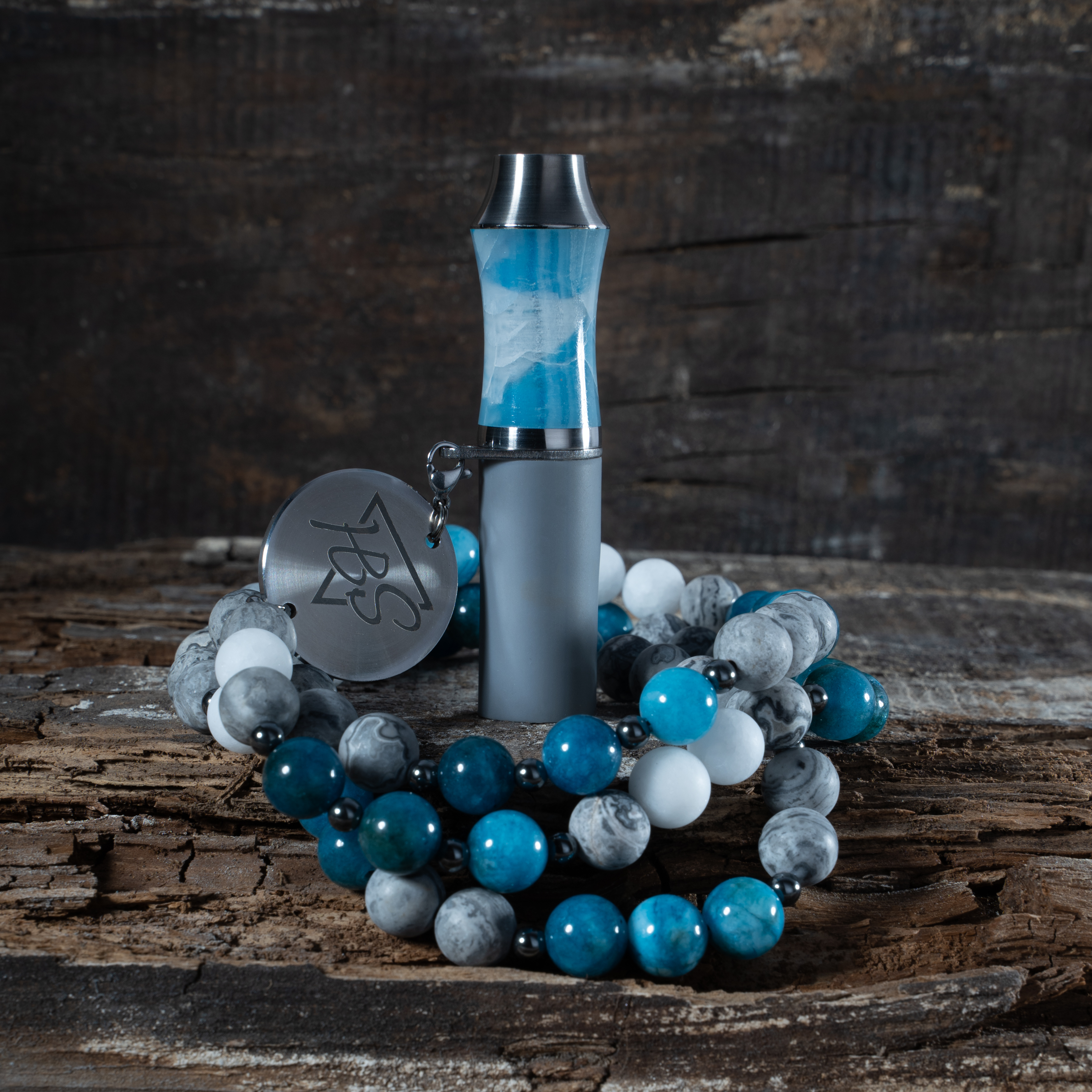 Special Hookah Mouthtip Marble Onyx Blue V2