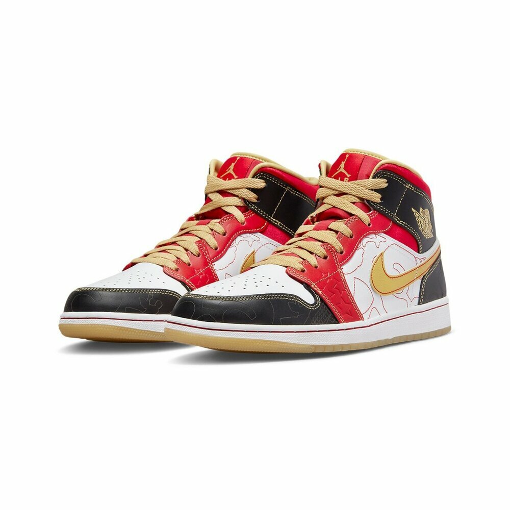 Air Jordan 1 Mid SE GC 喜慶 紅白黑 金勾 DV0576-176