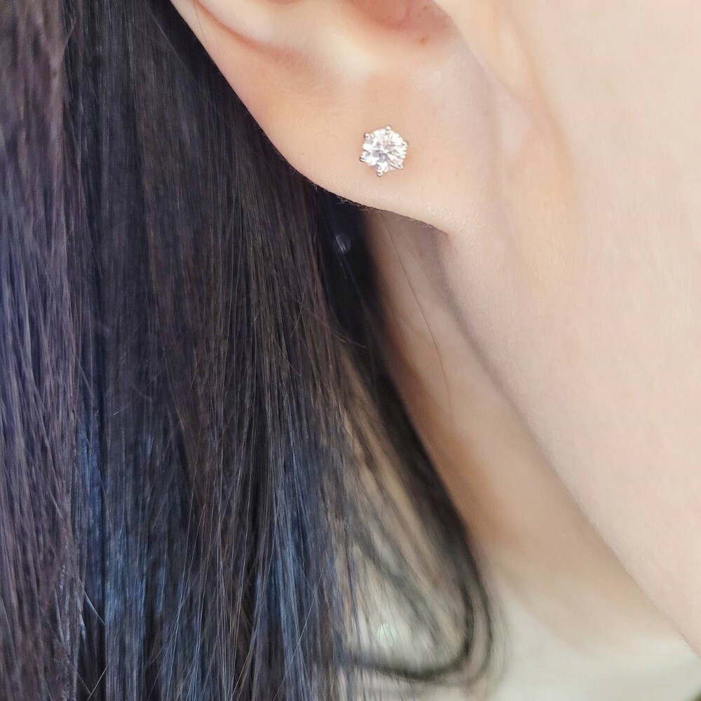 【me.luxe】鉑金LAB鑽石20分耳環 / 40分耳環