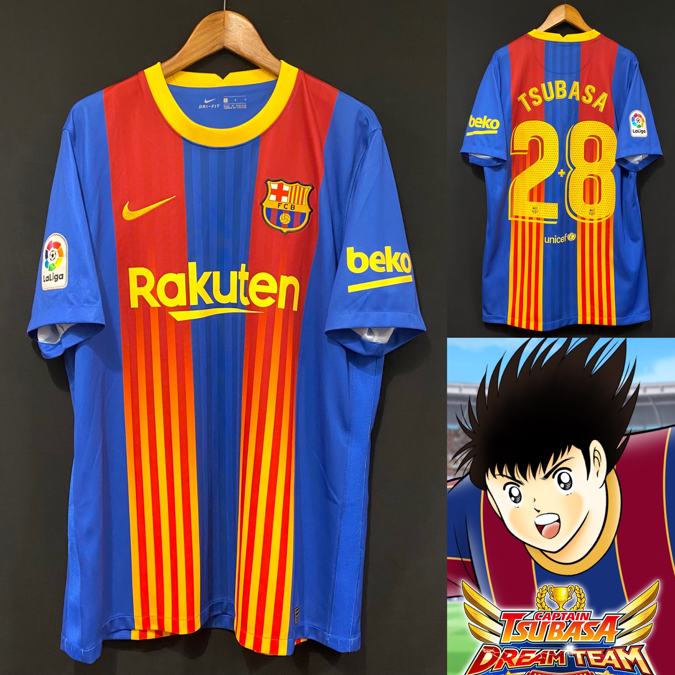 FC Barcelona Tsubasa ユニフォーム 90 Lサイズ FC Barcelona Tsubasa ユニフォーム 90 Lサイズ Amazon.co.jp