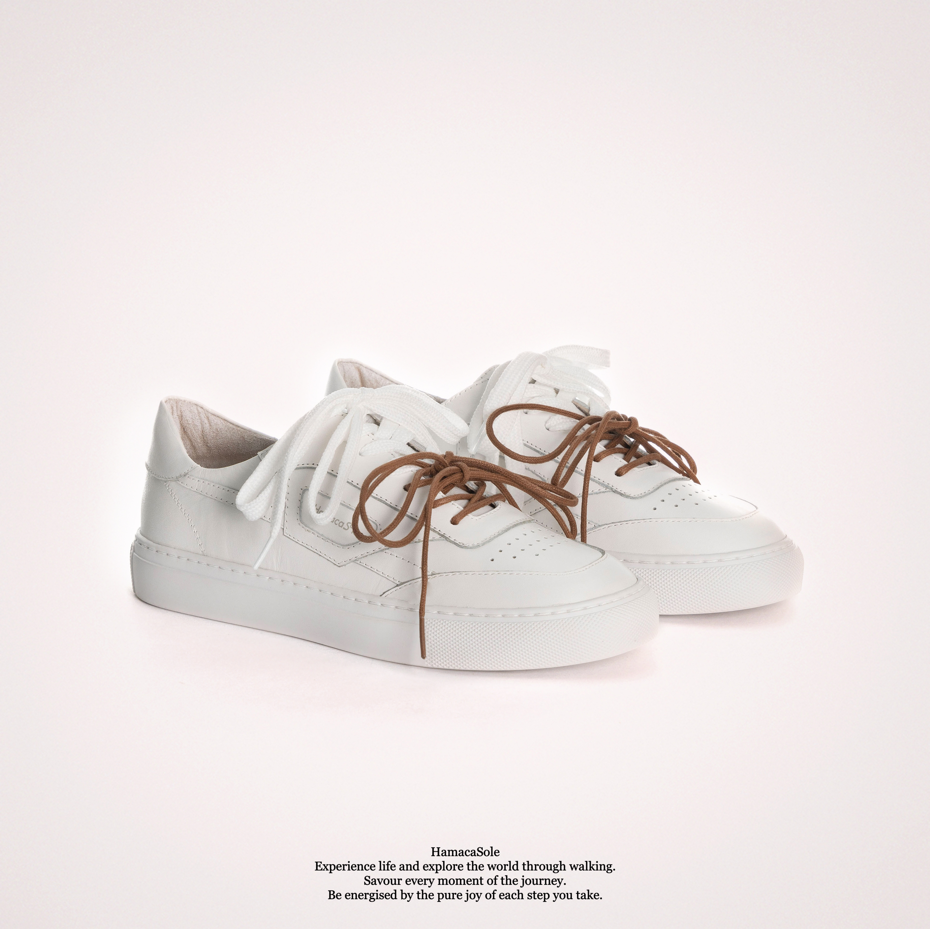 Aero真皮街頭休閒鞋 (白) 女款｜哈漫克【官網獨家】HamacaSole