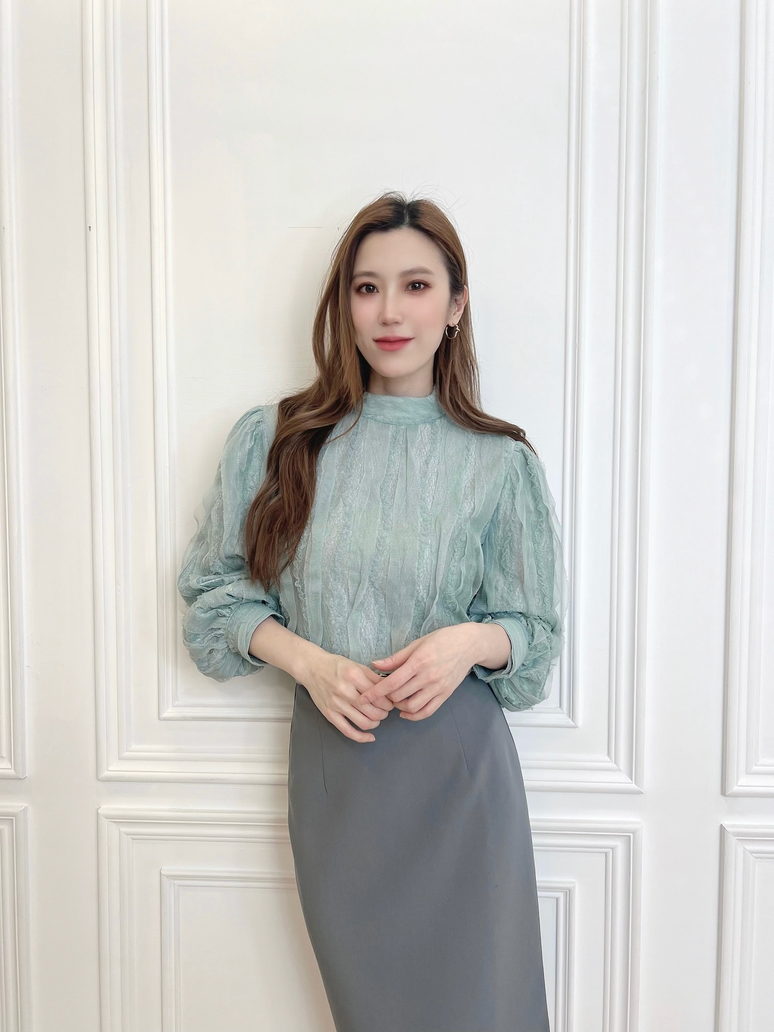 仙女多層次紗質上衣