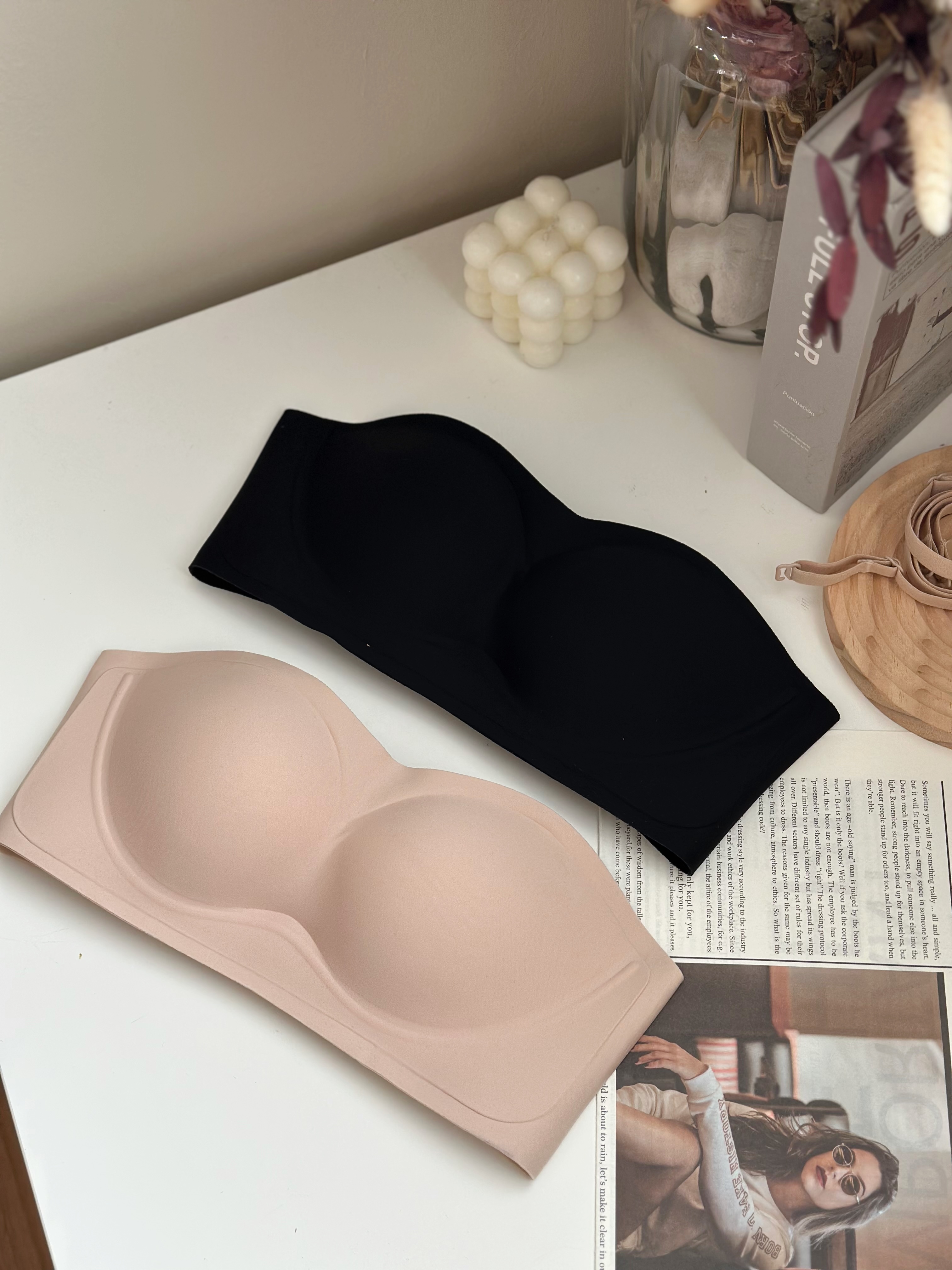 Bonnie Seamless strapless Bra Black -BR10BLK