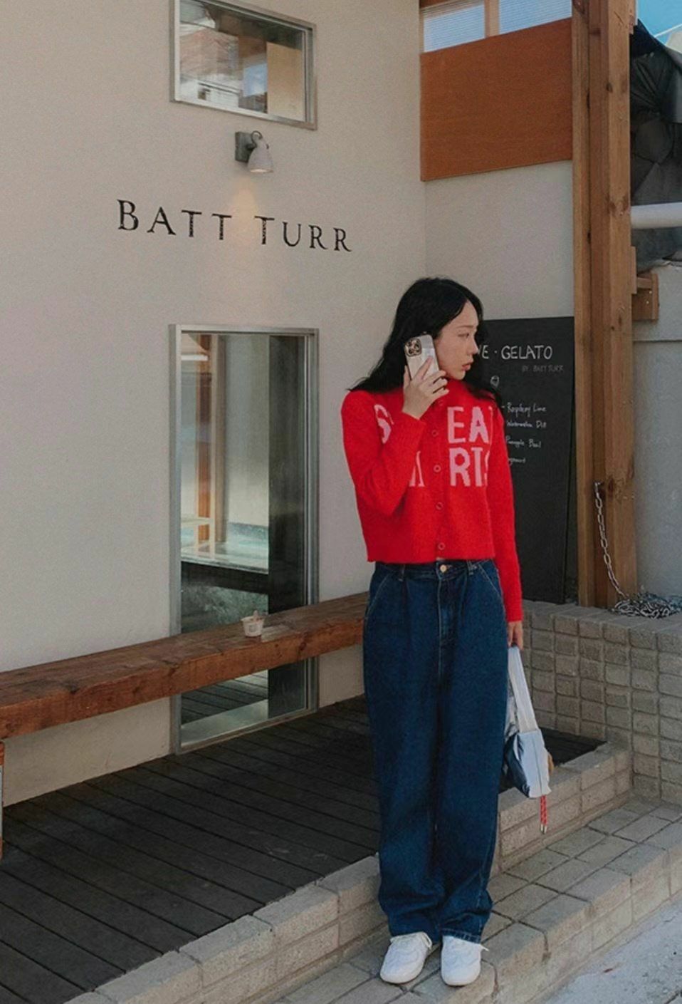 boyfriend風直筒牛仔褲