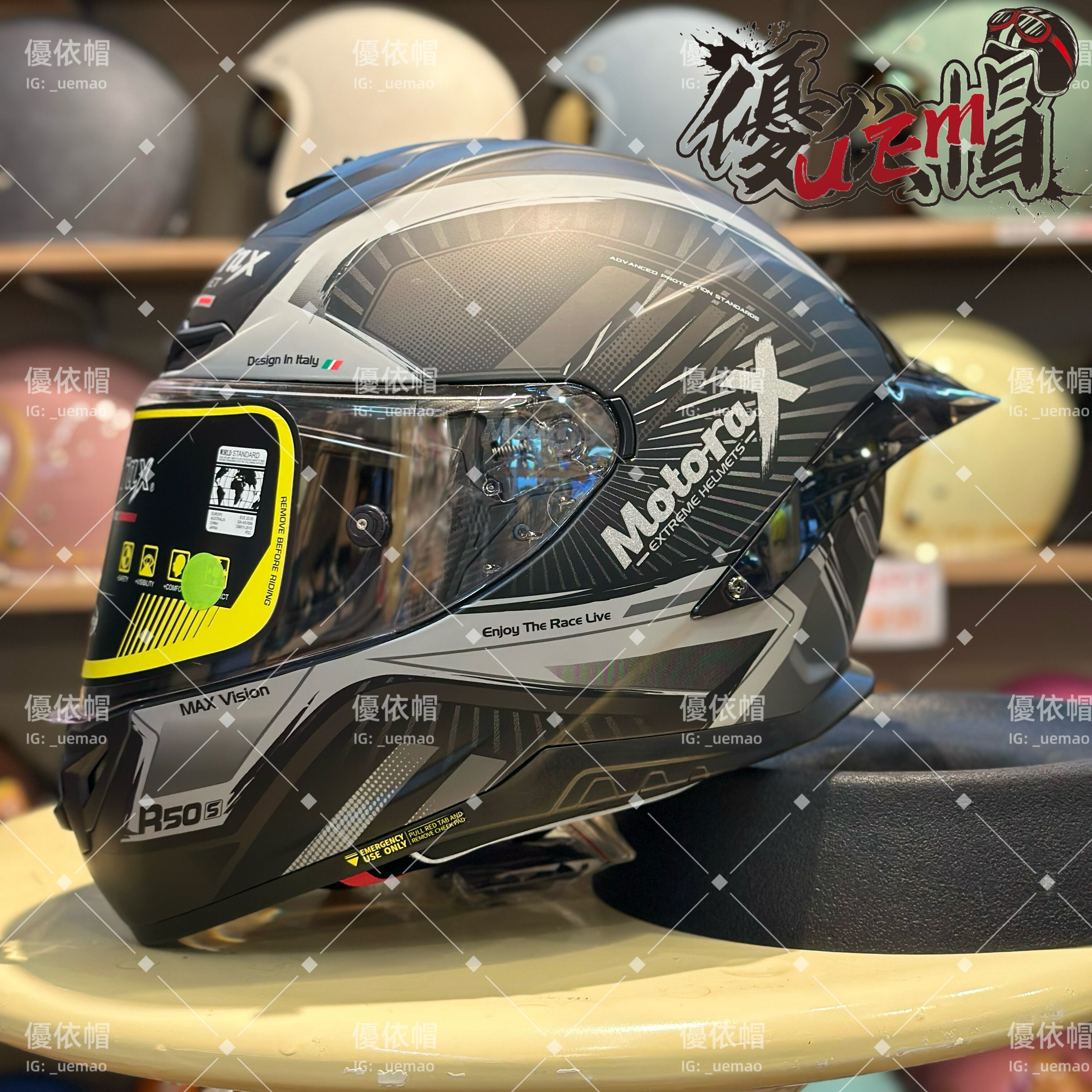 MOTORAX 摩雷士 R50S GADA 磨砂-黑銀MC4