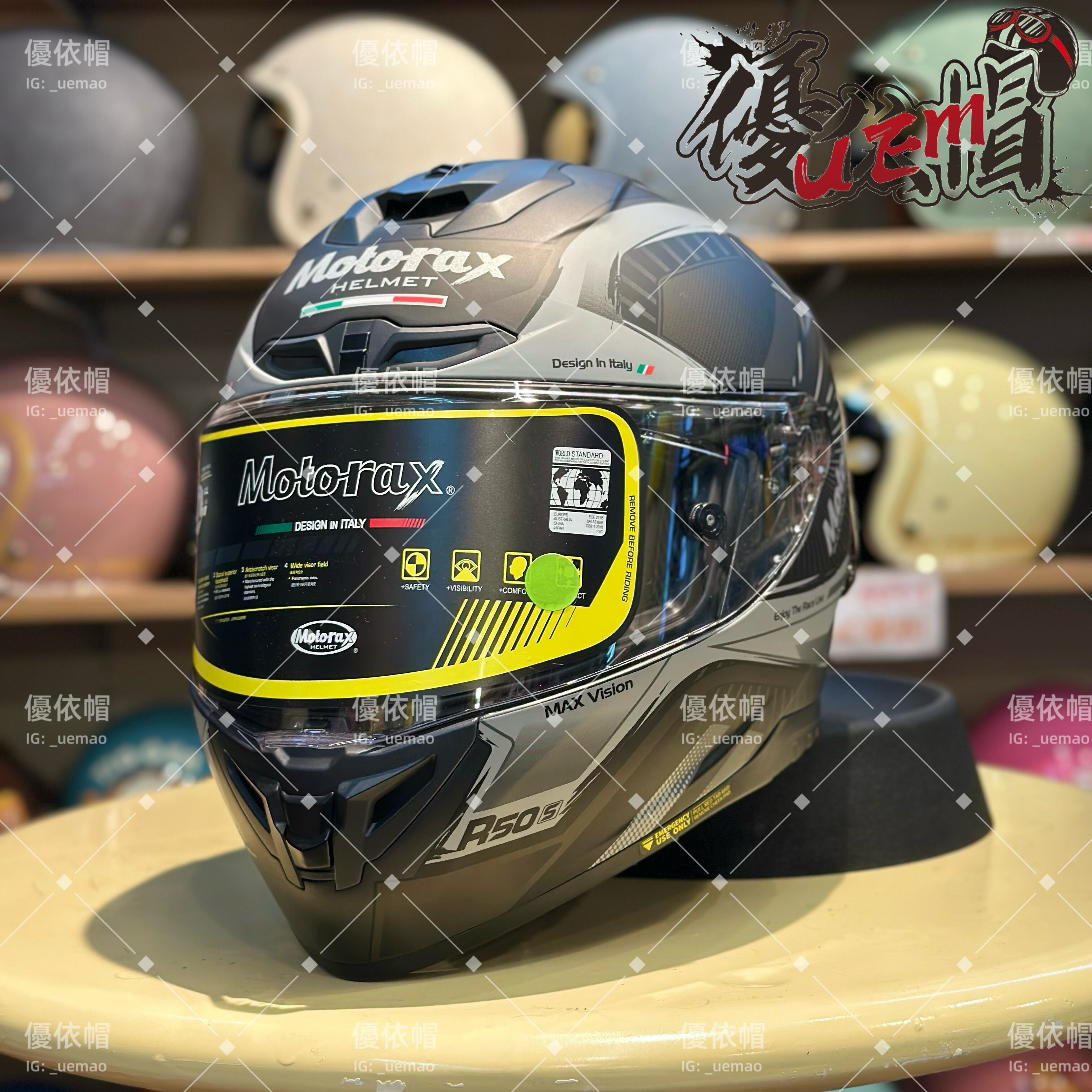 MOTORAX 摩雷士 R50S GADA 磨砂-黑銀MC4