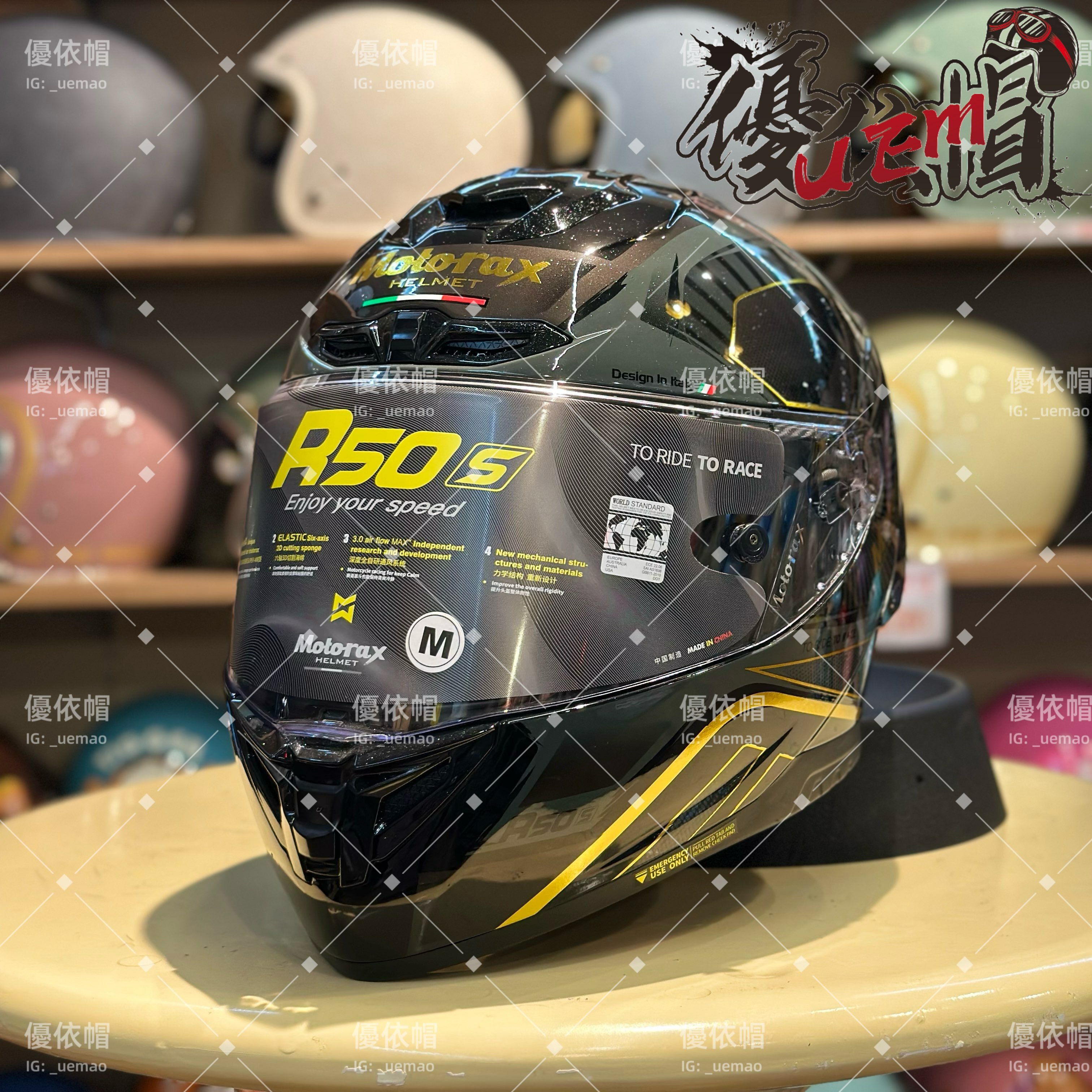 MOTORAX 摩雷士 R50S GADA 亮光金