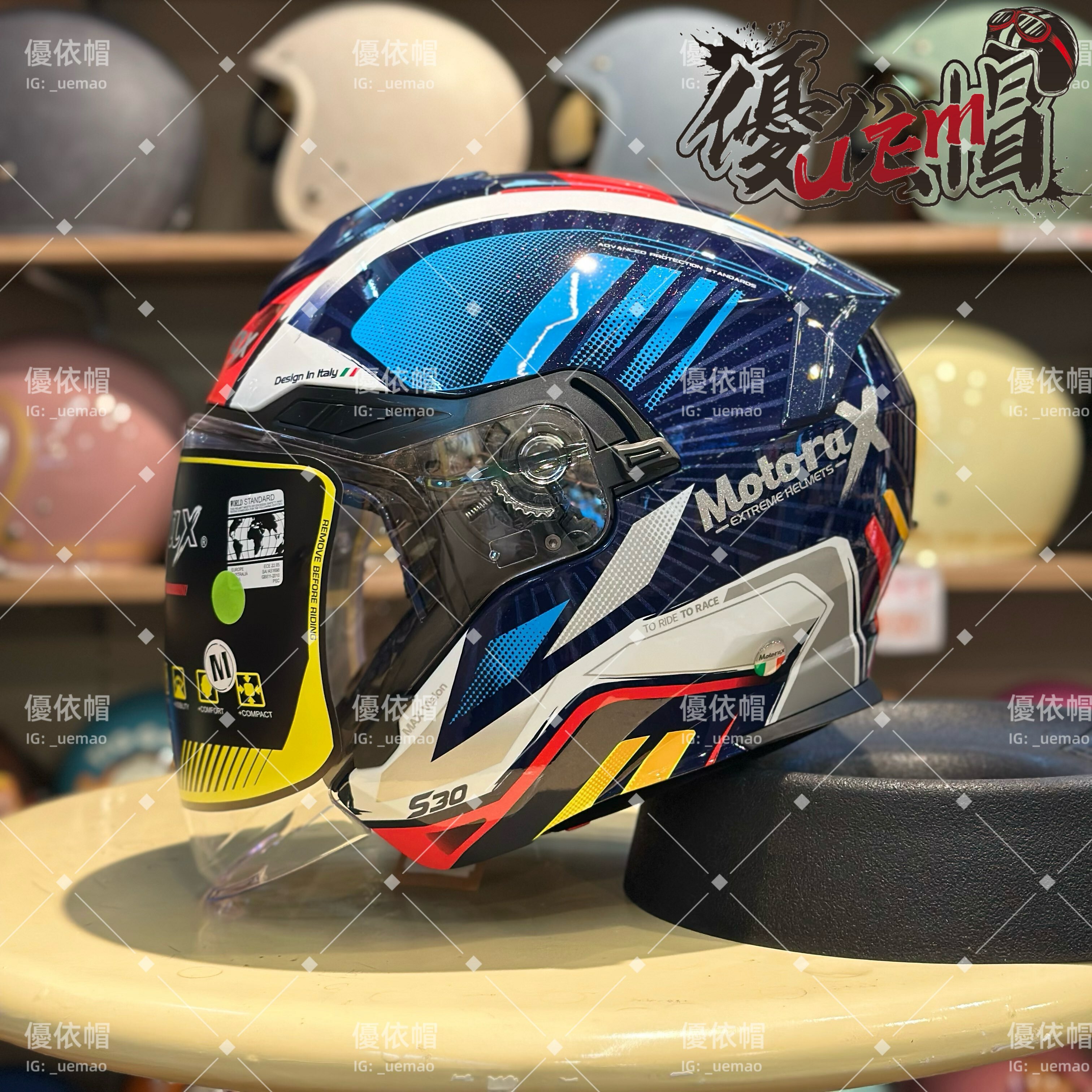 MOTORAX S30 GADA MC1藍橘白紅