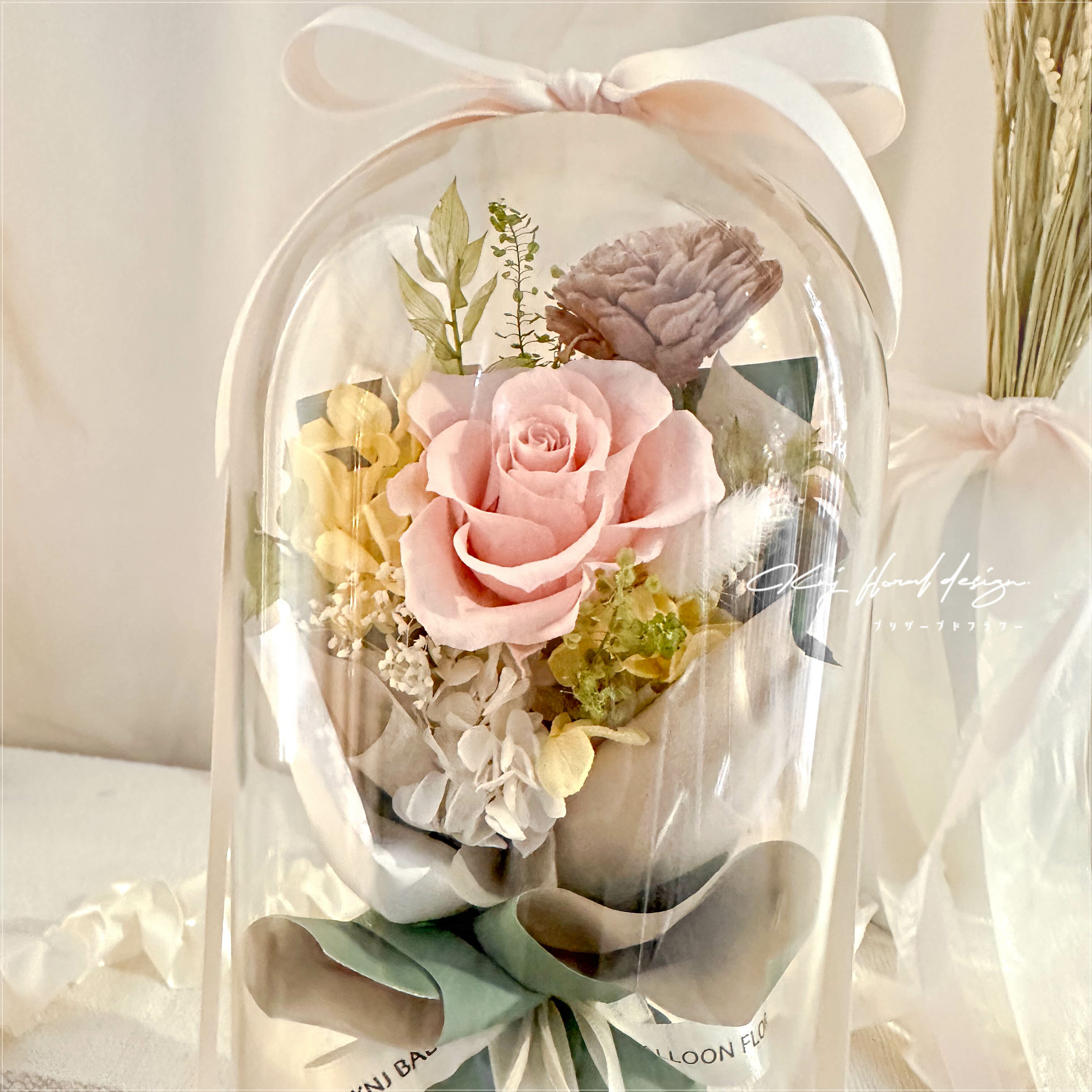 抹茶戀曲・永生玫瑰玻璃燈罩