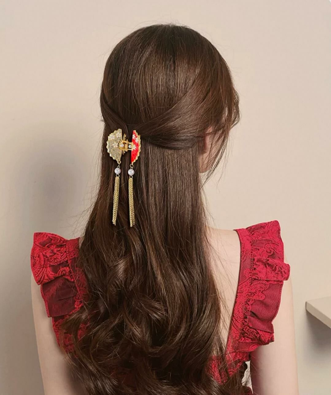 Japanese Fan Deisgn Hair Claw