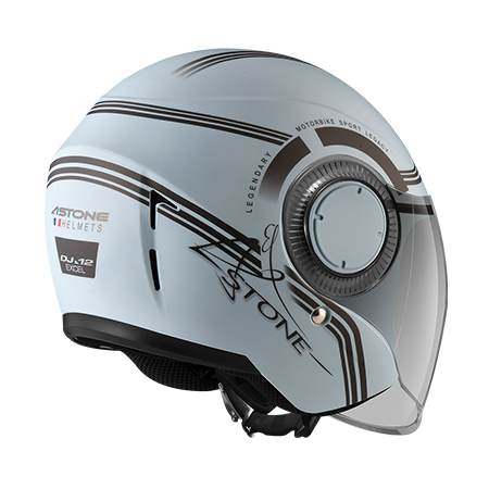 ASTONE DJ12 冰河藍 BC7鐵灰 彩繪  3/4罩式帽款