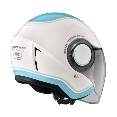 ASTONE DJ12 白藍 BC6 彩繪  3/4罩式帽款