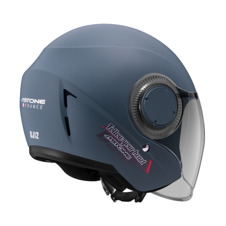 ASTONE DJ12 平光藍莓慕斯 素色  3/4罩式帽款