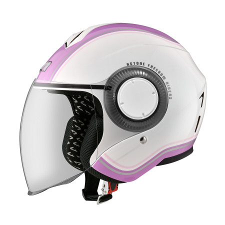 ASTONE DJ12 白紫 BC6 彩繪  3/4罩式帽款