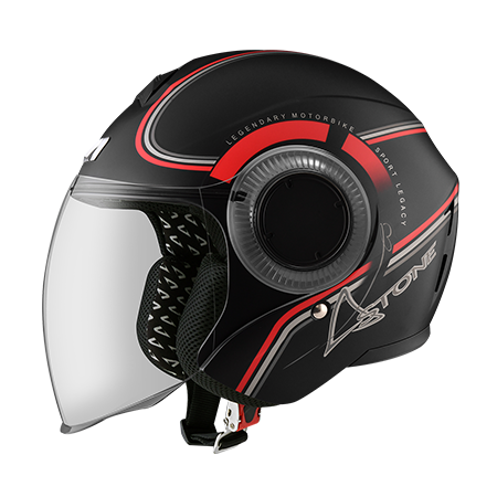 ASTONE DJ12 平黑 BC7紅 彩繪  3/4罩式帽款